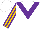 Silk - White, purple v, gold and purple stripes on sleeves, white cap