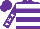 Silk - Purple, white hoops, purple sleeves, white stars, purple cap