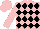 Silk - Pink, black diamonds, pink sleeves and cap