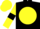 Silk - Black, Yellow disc, Yellow sleeves, Black armlets, Yellow cap