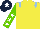 Silk - YELLOW, LIGHT BLUE epaulets, LIGHT GREEN sleeves, WHITE stars, DARK BLUE cap, WHITE star