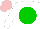 Silk - white, green disc, blue diamond, pink cap