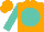 Silk - Orange, turquoise disc and sleeves