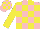 Silk - Pink body, yellow checked, yellow arms, pink cap, yellow checked