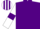 Silk - Purple, white h, white sleeves, two purple armlets, striped cap