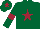 Silk - DARK GREEN, MAROON star, armlets and star on cap