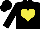 Silk - Black, yellow heart