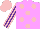 Silk - Lilac, pink dots, pink stripes on purple sleeves, pink cap