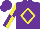 Silk - Purple, yellow diamond frame, purple and yellow quartered sleeves