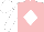 Silk - Pink, white diamond, pink circle on white sleeves, white cap