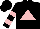Silk - Black, pink triangle, pink bars on sleeves