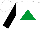 Silk - White, emerald green triangle, black sleeves, white cap