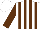 Silk - White, brown stripes, brown sleeves, white cap