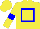 Silk - Yellow, blue hollow box, blue armlets, yellow cap