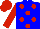 Silk - Blue body, red spots, red arms, red cap