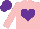 Silk - Pink, purple heart, purple cap