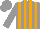 Silk - Grey, orange stripes