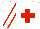 Silk - White, red cross, red seams on sleeves