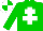 Silk - Green body, white cross of lorraine, green arms, white cap, green quartered