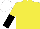 Silk - Yellow, black shield, yellow & black halved sleeves, white cap