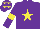 Silk - Purple, yellow star, armlets and stars on cap