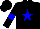 Silk - black, blue star and armlets