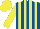 Silk - Royal blue, yellow stripes, yellow sleeves and cap