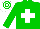 Silk - Green, white cross, green arms, white cap, green hooped