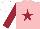 Silk - Pink, maroon star & sleeves, white cap