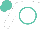 Silk - White, turquoise circle, turquoise cap