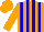Silk - Orange, blue stripes, orange cap