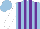 Silk - Light blue & purple stripes, white sleeves, light blue cap