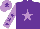Silk - Purple, mauve star, mauve sleeves, purple stars, mauve cap, purple star