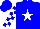 Silk - Blue, white star, white blocks on sleeves, blue cap