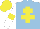 Silk - Light blue, yellow cross of lorraine, white sleeves, yellow armlets, yellow cap