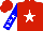 Silk - Red, white star, blue sleeves with white stars