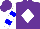 Silk - Purple,white diamond, blue bars on white sleeves