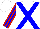 Silk - White, red and blue cross belts, red stripes on blue sleeves, white cap
