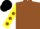 Silk - Brown, Yellow sleeves, Brown spots, Black cap