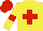 Silk - Yellow, red cross, yellow arms, red armlets, red cap
