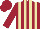Silk - Maroon and tan stripes, maroon cap