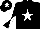 Silk - Black, white star, diabolo on sleeves and star on cap