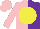 Silk - Pink and purple halved, yellow disc
