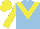 Silk - light blue body, yellow chevron, yellow arms, yellow cap