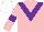 Silk - Pink, purple chevron and armlets, white cap
