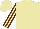 Silk - Beige, brown stripes on sleeves, beige cap