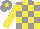 Silk - Yellow & grey check, yellow sleeves, grey cap, yellow star