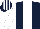 Silk - Dark blue, white stripe, sleeves and striped cap