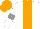 Silk - White body, orange stripe, white arms, grey armlets, orange cap
