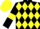Silk - Black and yellow diamonds, black sleeves, yellow armlets, yellow cap